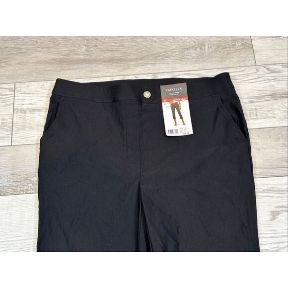 Rafaella stretch Capri black pants slacks size 14 - Picture 3 of 13